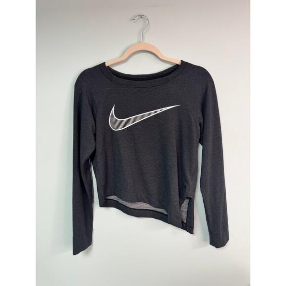 Nike Tops - NWOT! Nike Asymmetrical Long Sleeve Top - Heathered Grey - Small